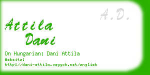 attila dani business card